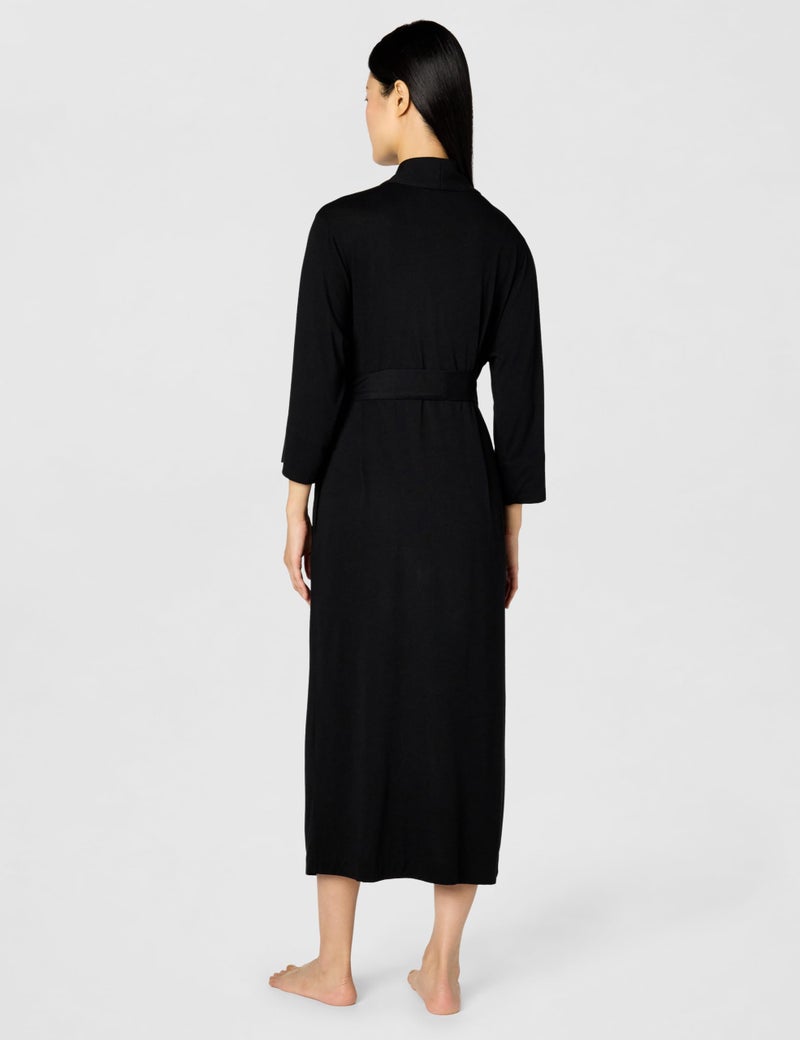 Natori Women's Shangri-La Robe,Black,Large - Image 3